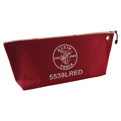 5539LRED Zippered Bag, Large Canvas Tool Pouch, 45.7 cm, Red